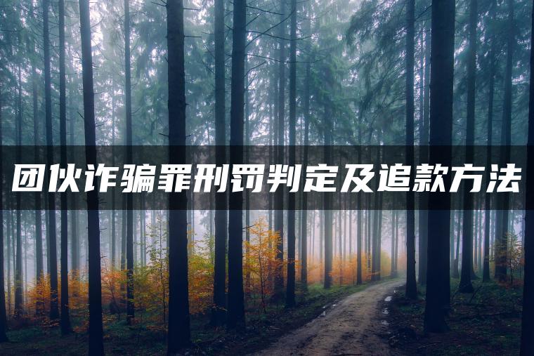 团伙诈骗罪刑罚判定及追款方法